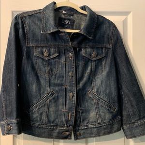 Ann Taylor Loft Denim Blue Jacket